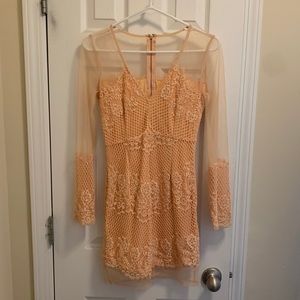 Light peach lace dress